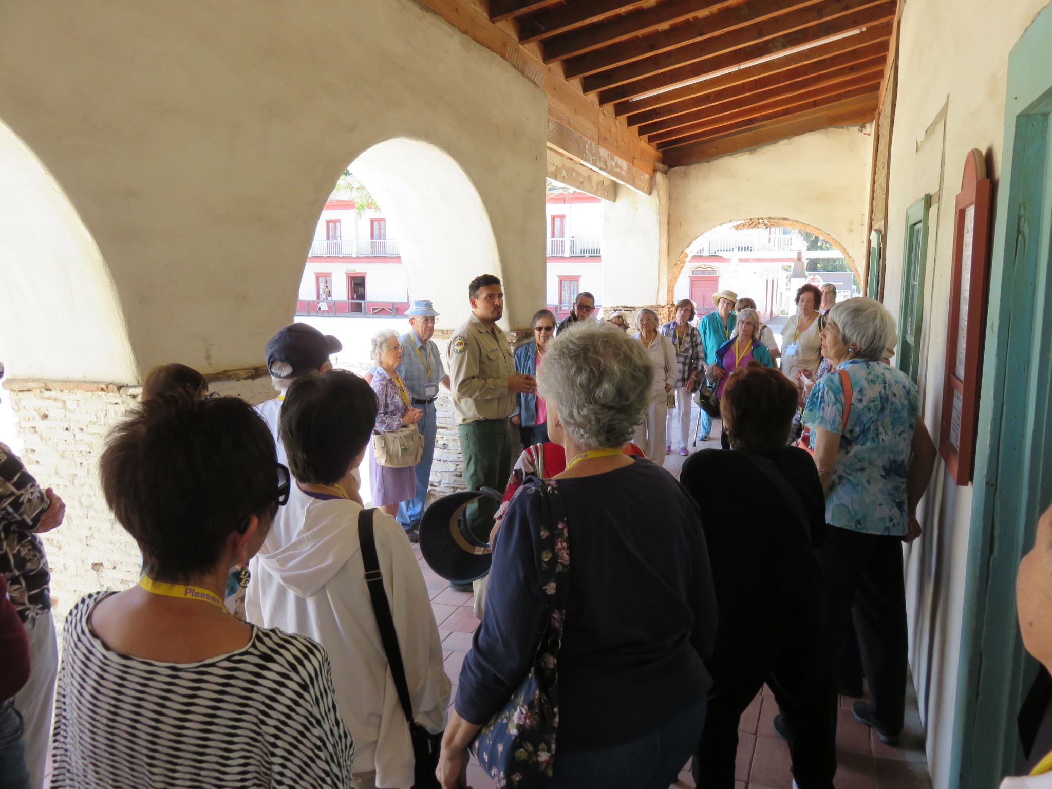 Our Seniors enjoy historical tours like this one at San Juan Batista Mission.