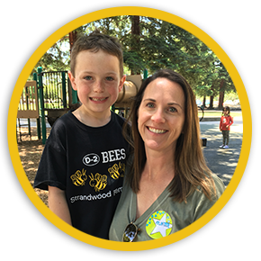 Erin Cowell and son at PH Park